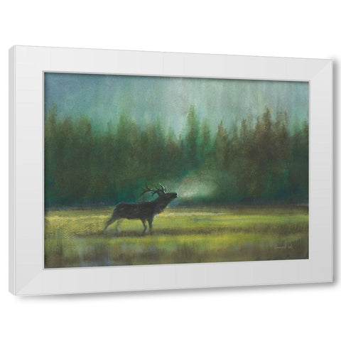 Voice of the Wild White Modern Wood Framed Art Print by Nai, Danhui