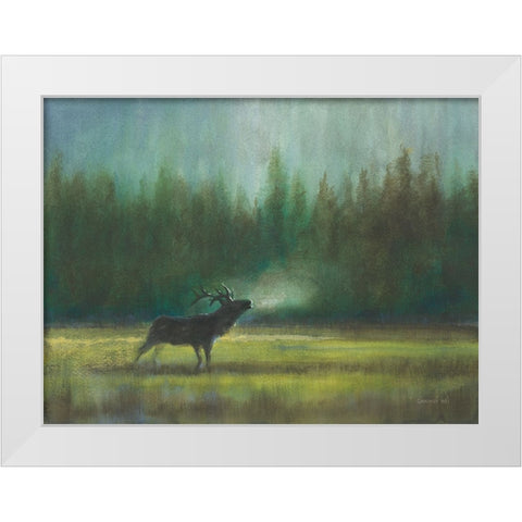 Voice of the Wild White Modern Wood Framed Art Print by Nai, Danhui