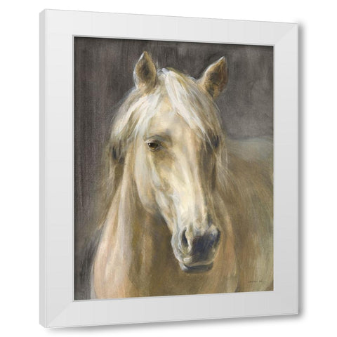 Palomino White Modern Wood Framed Art Print by Nai, Danhui