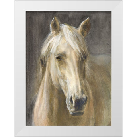 Palomino White Modern Wood Framed Art Print by Nai, Danhui