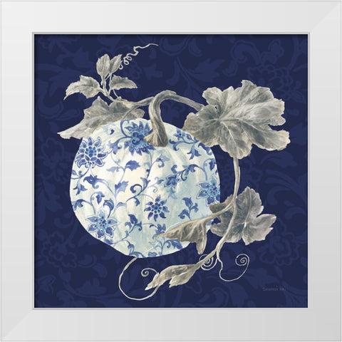 Floursack Autumn V Chinoiserie White Modern Wood Framed Art Print by Nai, Danhui