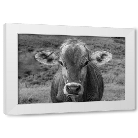 Dairy Barn BW White Modern Wood Framed Art Print by Larson, Nathan