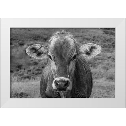 Dairy Barn BW White Modern Wood Framed Art Print by Larson, Nathan