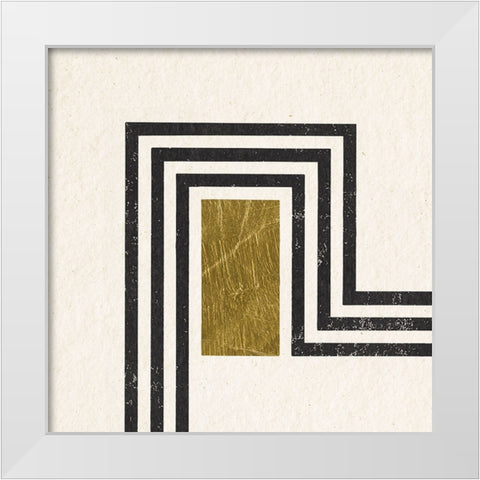 Path II White Modern Wood Framed Art Print by Hershey, Moira