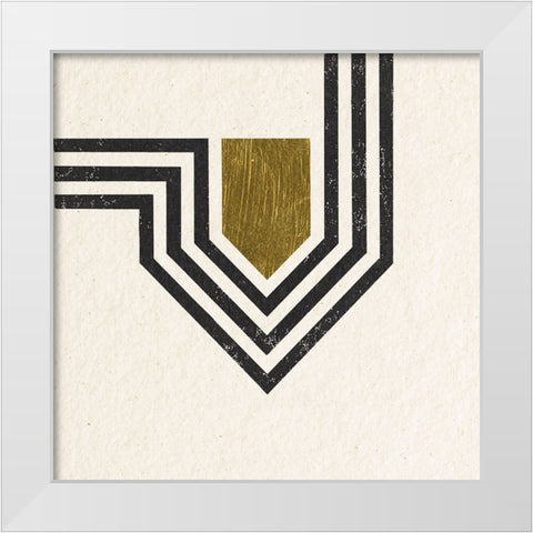 Path III White Modern Wood Framed Art Print by Hershey, Moira