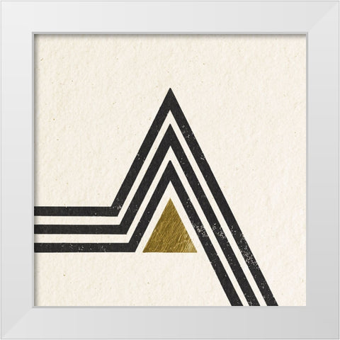 Path IV White Modern Wood Framed Art Print by Hershey, Moira