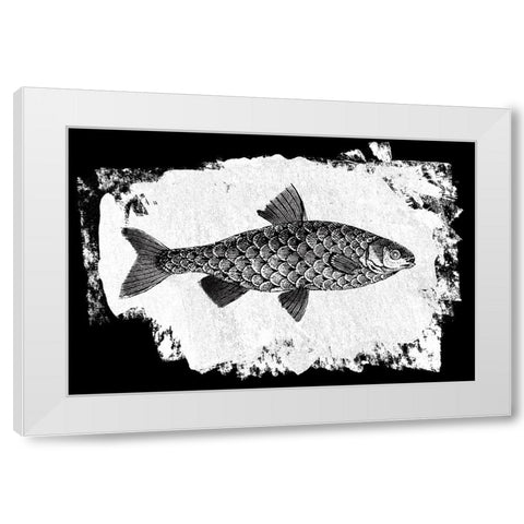 Fish I White Modern Wood Framed Art Print by Adams, Sarah