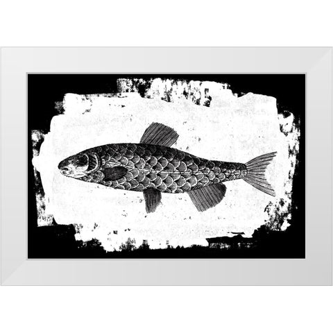Fish II White Modern Wood Framed Art Print by Adams, Sarah