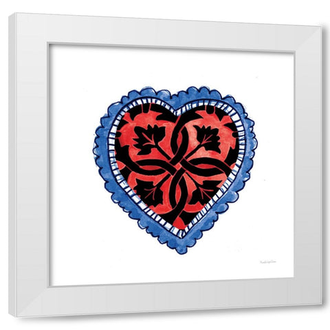 Sacred Heart IV White Modern Wood Framed Art Print by Charro, Mercedes Lopez