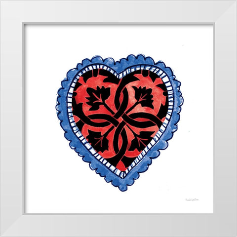 Sacred Heart IV White Modern Wood Framed Art Print by Charro, Mercedes Lopez