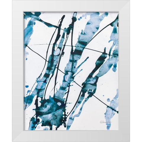 Abstract Splash White Modern Wood Framed Art Print by Hristova, Albena