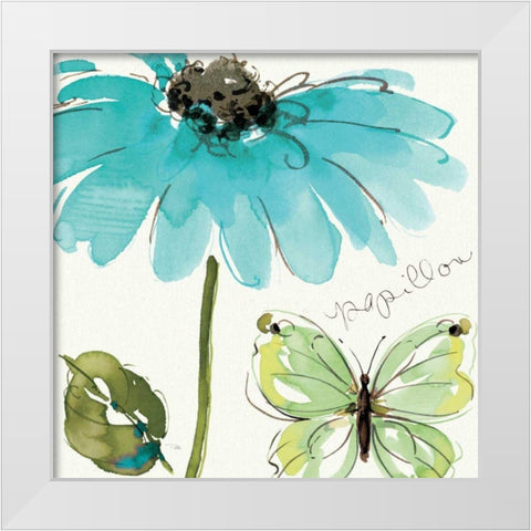Morning Dew I White Modern Wood Framed Art Print by Pela Studio