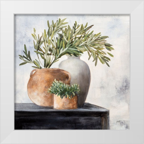 Calm Still Life Dark I White Modern Wood Framed Art Print by Purinton, Julia