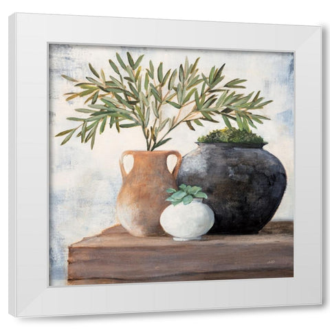 Calm Still Life Dark II White Modern Wood Framed Art Print by Purinton, Julia