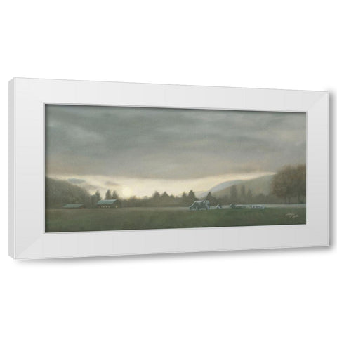 December Landscape II White Modern Wood Framed Art Print by Wellington Studio