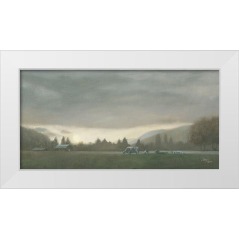 December Landscape II White Modern Wood Framed Art Print by Wellington Studio