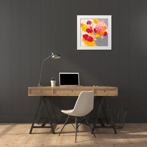 Magenta Bloom II White Modern Wood Framed Art Print by Vassileva, Silvia