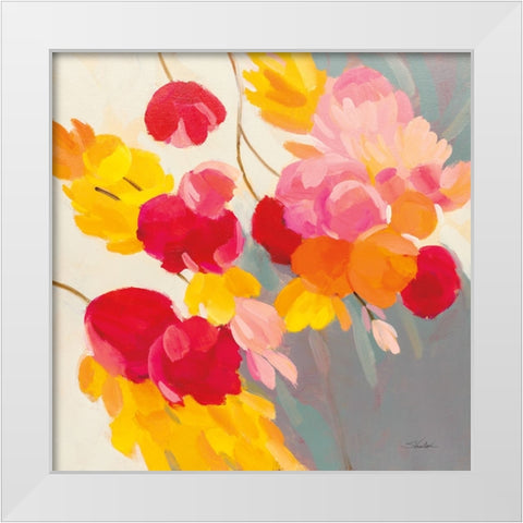 Magenta Bloom II White Modern Wood Framed Art Print by Vassileva, Silvia