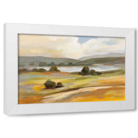 Tranquil Landscape White Modern Wood Framed Art Print by Vassileva, Silvia