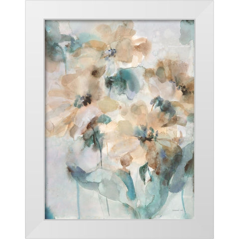 Sensation III White Modern Wood Framed Art Print by Nai, Danhui