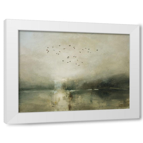 Evening Flight White Modern Wood Framed Art Print by Purinton, Julia
