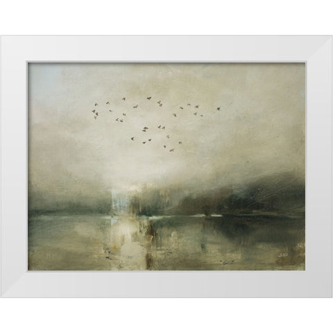 Evening Flight White Modern Wood Framed Art Print by Purinton, Julia