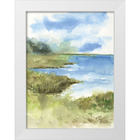 Cape Cod Cove White Modern Wood Framed Art Print by Trimbach, Leslie