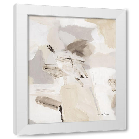 Muted I White Modern Wood Framed Art Print by Zaman, Farida