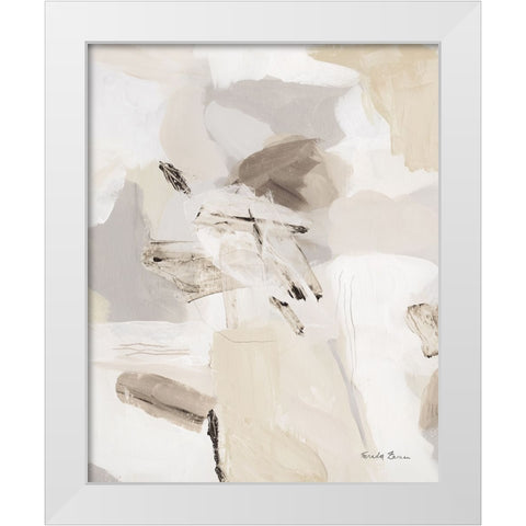 Muted I White Modern Wood Framed Art Print by Zaman, Farida