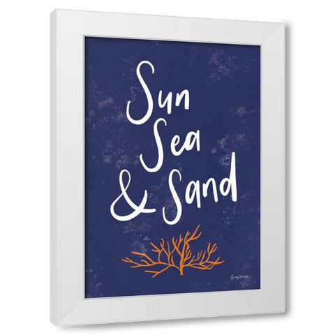 Just Beachy I White Modern Wood Framed Art Print by Thorns, Becky