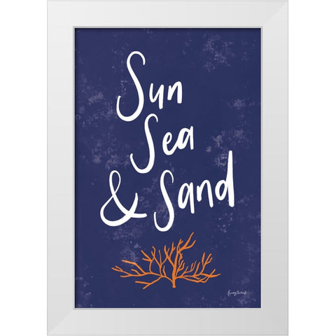 Just Beachy I White Modern Wood Framed Art Print by Thorns, Becky