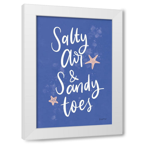 Just Beachy III White Modern Wood Framed Art Print by Thorns, Becky