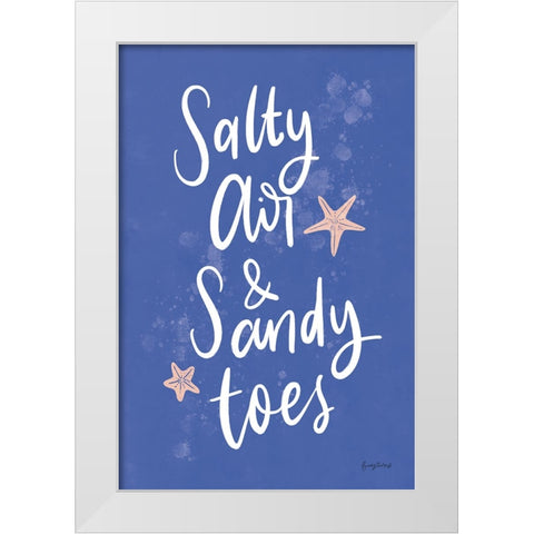 Just Beachy III White Modern Wood Framed Art Print by Thorns, Becky