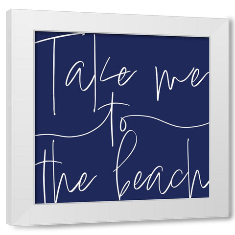 By the Beach III White Modern Wood Framed Art Print by Adams, Sarah