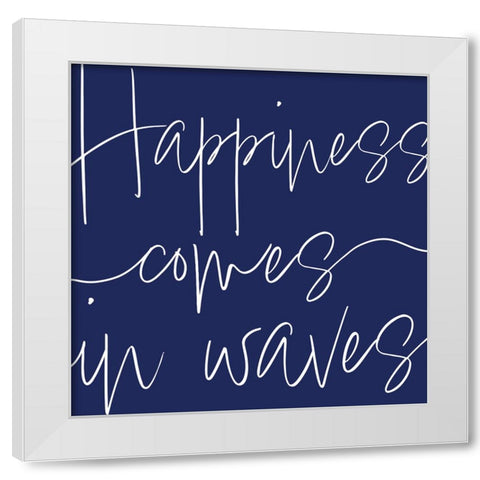 By the Beach IV White Modern Wood Framed Art Print by Adams, Sarah