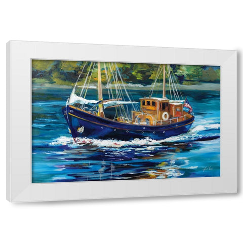 Heading to the Show White Modern Wood Framed Art Print by Vertentes, Jeanette