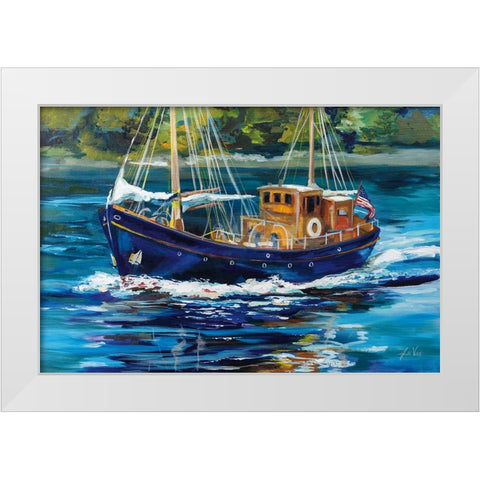 Heading to the Show White Modern Wood Framed Art Print by Vertentes, Jeanette