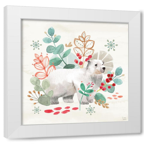 Snowy Critters IV White Modern Wood Framed Art Print by June, Dina