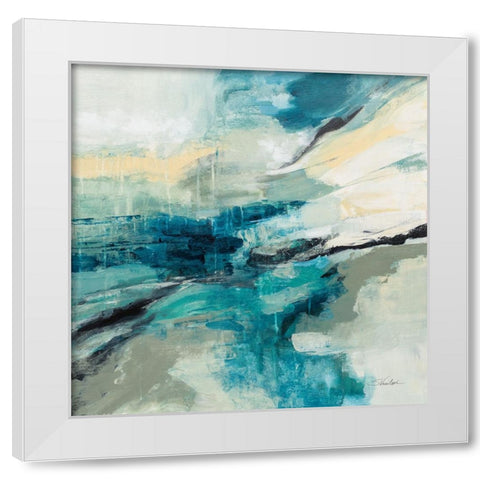 Stream White Modern Wood Framed Art Print by Vassileva, Silvia