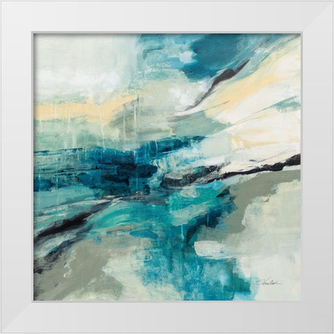 Stream White Modern Wood Framed Art Print by Vassileva, Silvia