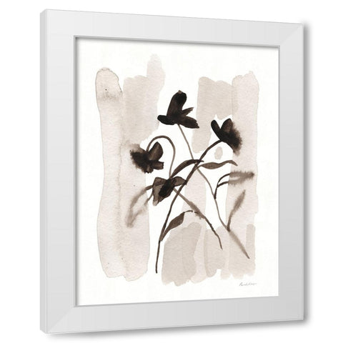 Flower Impression I White Modern Wood Framed Art Print by Munger, Pamela