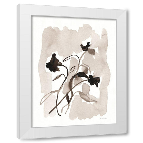 Flower Impression II White Modern Wood Framed Art Print by Munger, Pamela