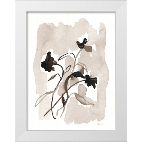 Flower Impression II White Modern Wood Framed Art Print by Munger, Pamela