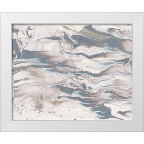 Marbling V Neutral White Modern Wood Framed Art Print by Rhue, Piper