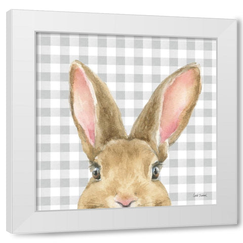 Garden Bunnies VII White Modern Wood Framed Art Print by Trimbach, Leslie