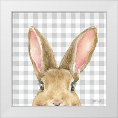 Garden Bunnies VII White Modern Wood Framed Art Print by Trimbach, Leslie