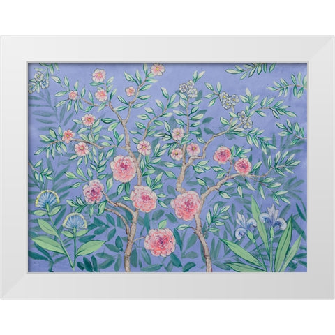 French Garden Purple White Modern Wood Framed Art Print by Purinton, Julia
