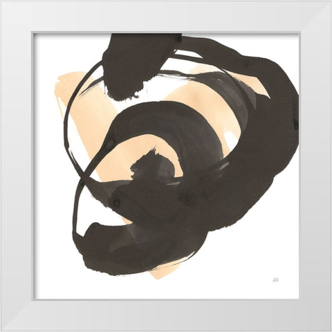 Black and Cream II White Modern Wood Framed Art Print by Paschke, Chris
