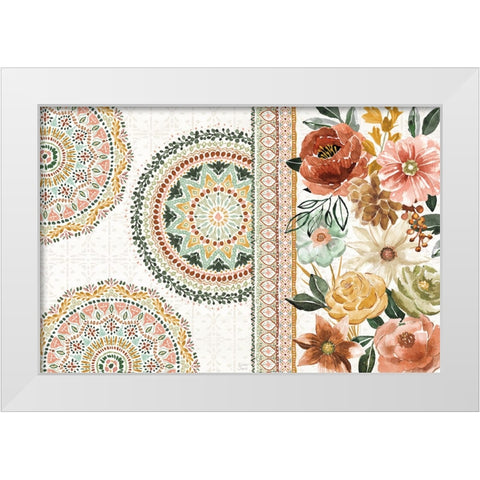 Floral Chic I White Modern Wood Framed Art Print by June, Dina