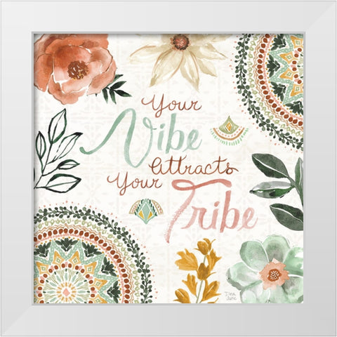 Floral Chic VII White Modern Wood Framed Art Print by June, Dina